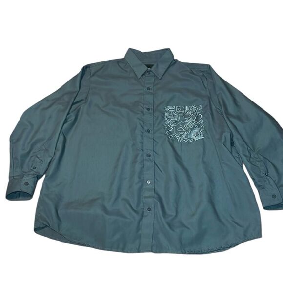 Winston Men’s Button Up Shirt, print pocket, grey, 2XL - Picture 1 of 6